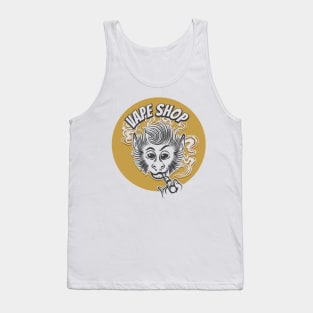 Vape shop emblem with vaping ape Tank Top